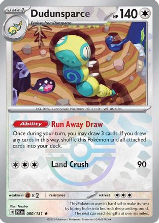 Dudunsparce (Poke Ball Pattern) (80) Holofoil - Prismatic Evolutions