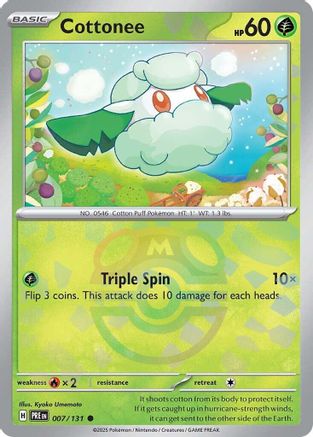 Cottonee (Master Ball Pattern) (7) Holofoil - Prismatic Evolutions
