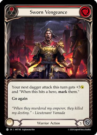 Sworn Vengeance (Red) (HNT140) Rainbow Foil - The Hunted