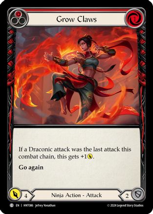 Grow Claws (Red) (HNT086) Rainbow Foil - The Hunted