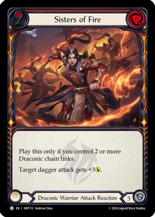 Sisters of Fire (Red) (HNT112) Rainbow Foil - The Hunted