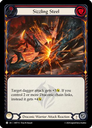 Sizzling Steel (Red) (HNT113) Rainbow Foil - The Hunted