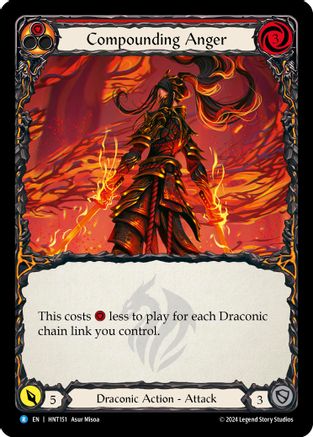 Compounding Anger (Red) (HNT151) Rainbow Foil - The Hunted