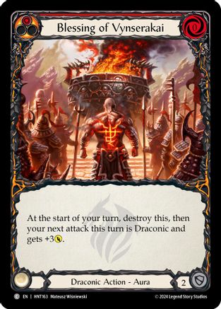 Blessing of Vynserakai (Red) (HNT163) Rainbow Foil - The Hunted