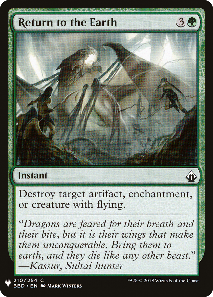 Return to the Earth (BBD-210) - The List