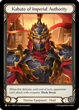 Kabuto of Imperial Authority (Extended Art) (HNT115) Cold Foil - The Hunted