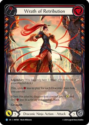Wrath of Retribution (Extended Art) (HNT061) Rainbow Foil - The Hunted