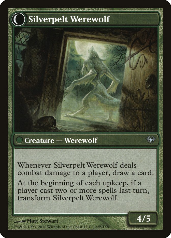 Lambholt Elder // Silverpelt Werewolf (122) Foil - Dark Ascension