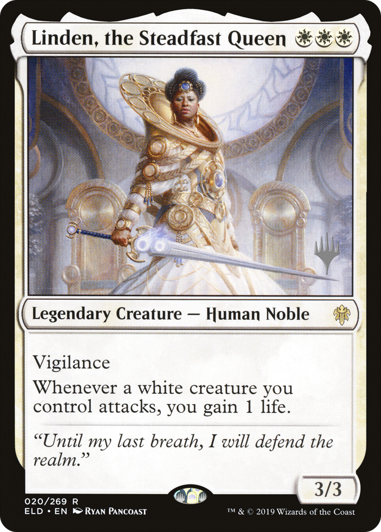 Linden, the Steadfast Queen (20p) - Throne of Eldraine Promos