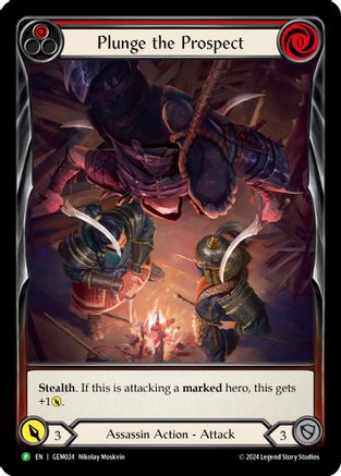 Plunge the Prospect (Red) (GEM024) Rainbow Foil - GEM Pack 1