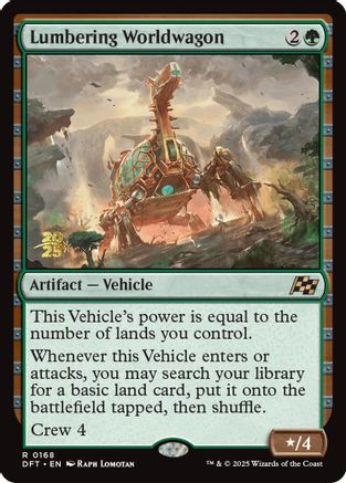 Lumbering Worldwagon (168) Foil - Prerelease Cards