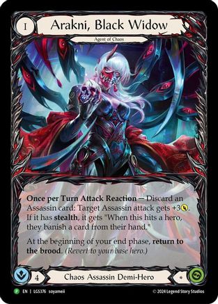 Arakni, Black Widow (Extended Art) - LGS376 (LGS376) Rainbow Foil - Flesh and Blood: Promo Cards