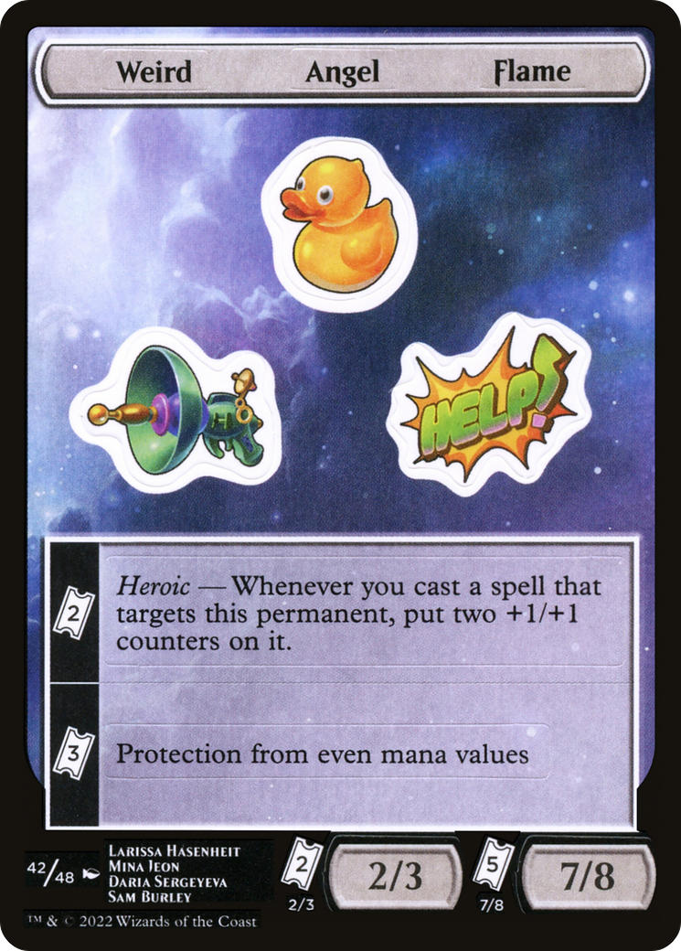 Weird Angel Flame (042) - Unfinity Sticker Sheets