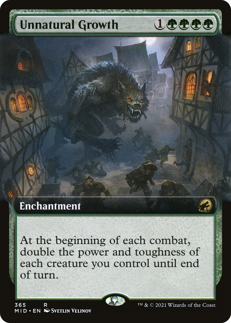 Unnatural Growth (Extended Art) (365) Foil - Innistrad: Midnight Hunt