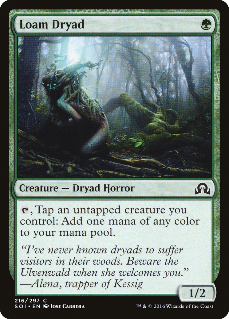 Loam Dryad (216) Foil - Shadows over Innistrad