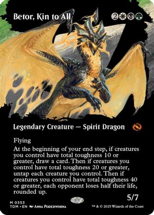 Betor, Kin to All (Borderless) (353) Foil - Tarkir: Dragonstorm