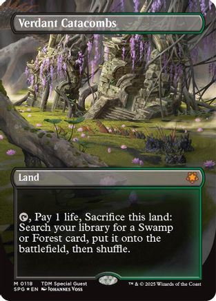Verdant Catacombs (Borderless) (Dragonscale Foil) (118) Foil - Special Guests
