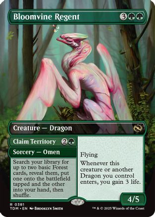 Bloomvine Regent // Claim Territory (Borderless) (381) - Tarkir: Dragonstorm