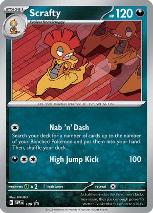 Scrafty - 188 (188) Holofoil - SV Scarlet & Violet Promo Cards