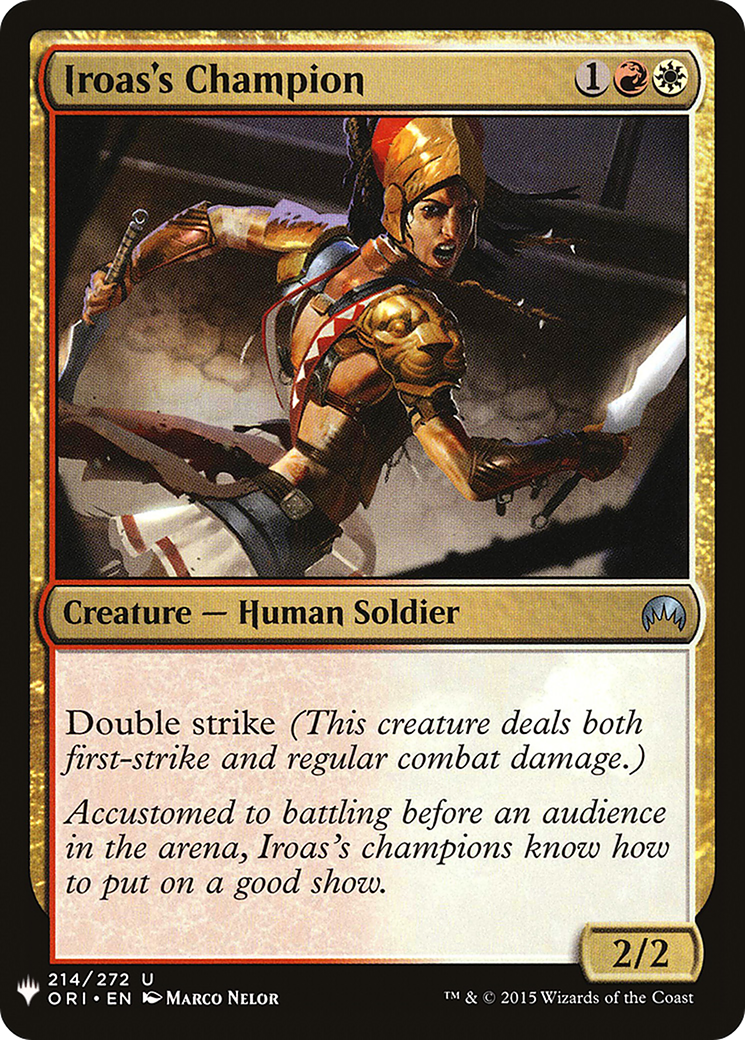 Iroas's Champion (ORI-214) - The List