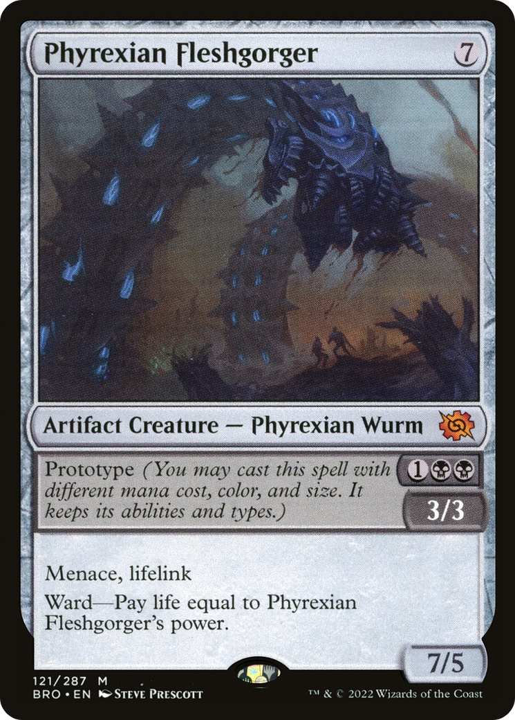 Phyrexian Fleshgorger (121) Foil - The Brothers' War