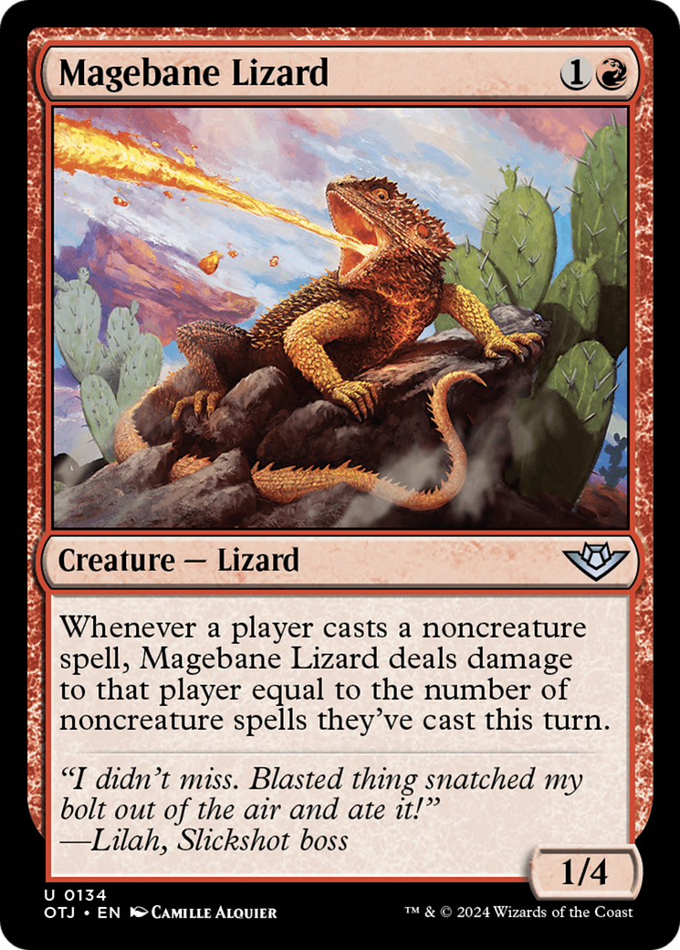 Magebane Lizard (134) Foil - Outlaws of Thunder Junction
