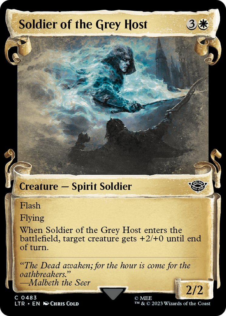 Soldier of the Grey Host (Showcase Scrolls) (Showcase) (483) Foil - The Lord of the Rings: Tales of Middle-earth