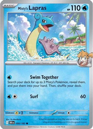 Misty's Lapras (50) Reverse Holofoil - Destined Rivals