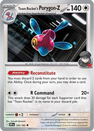 Team Rocket's Porygon-Z (155) Reverse Holofoil - Destined Rivals