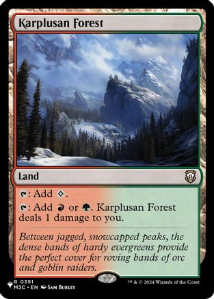 Karplusan Forest (351) - The List
