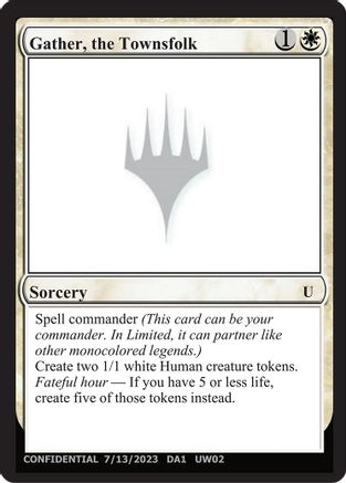 Gather, the Townsfolk - Un-Known Event Playtest Cards