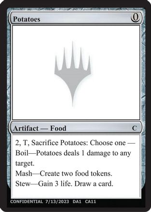 Potatoes - Un-Known Event Playtest Cards