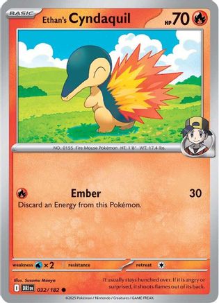Ethan's Cyndaquil (32) Reverse Holofoil - Destined Rivals