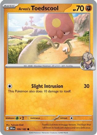 Arven's Toedscool (109) Reverse Holofoil - Destined Rivals