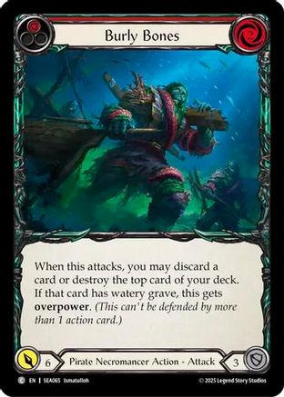 Burly Bones (Red) (SEA065) Rainbow Foil - High Seas
