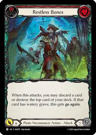 Restless Bones (Red) (SEA071) Rainbow Foil - High Seas
