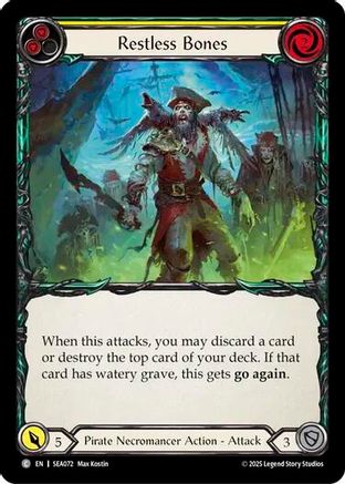 Restless Bones (Yellow) (SEA072) Rainbow Foil - High Seas