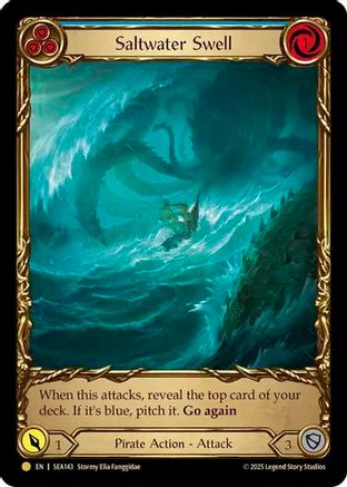 Saltwater Swell (Blue) (Treasure) (SEA142) Cold Foil - High Seas