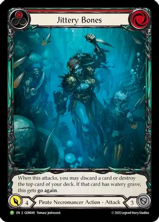 Jittery Bones (Red) (GEM049) Rainbow Foil - GEM Pack 2
