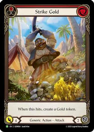 Strike Gold (Red) (GEM064) Rainbow Foil - GEM Pack 2