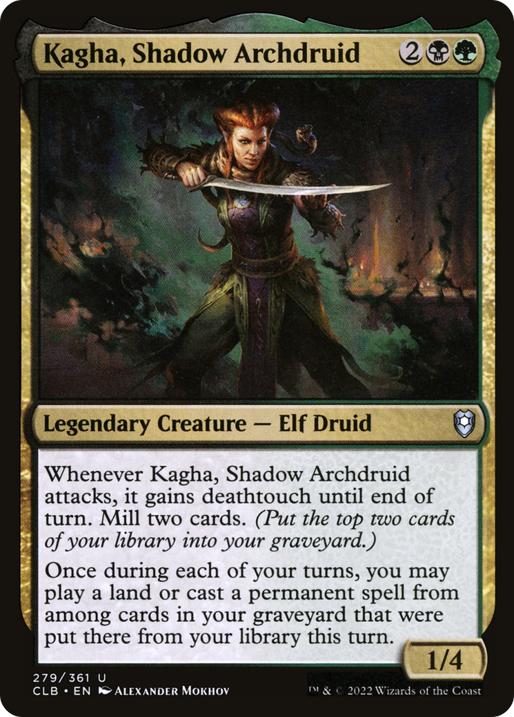 Kagha, Shadow Archdruid (279) Foil - Commander Legends: Battle for Baldur's Gate