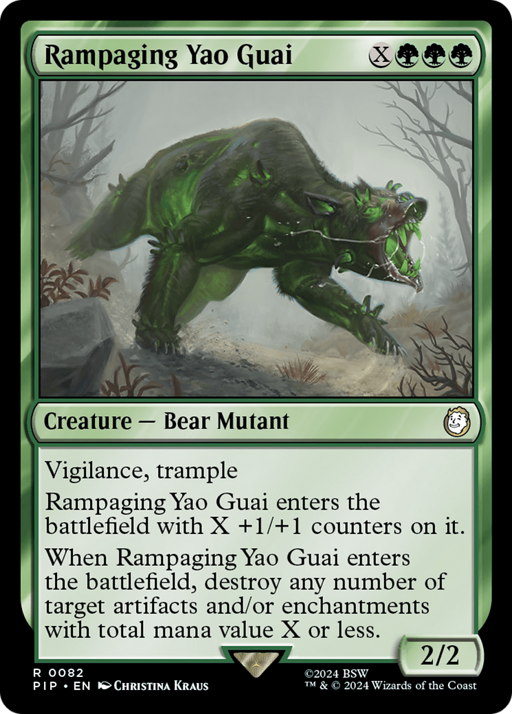 Rampaging Yao Guai (082) Foil - Fallout