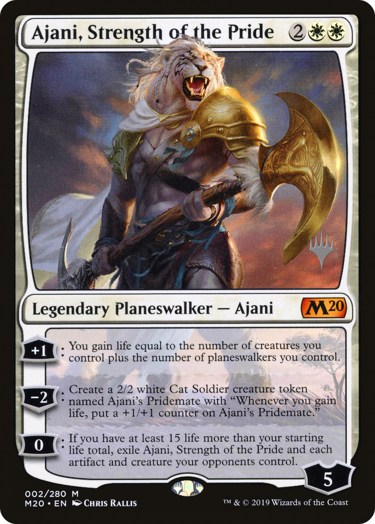Ajani, Strength of the Pride (02p) Foil - Core Set 2020 Promos