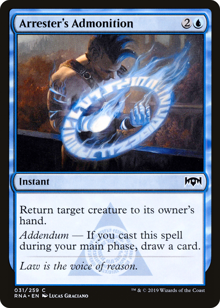 Arrester's Admonition (031) Foil - Ravnica Allegiance