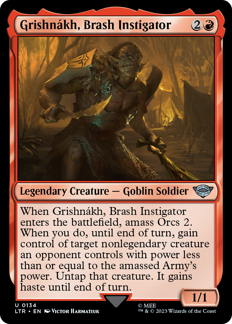 Grishnakh, Brash Instigator (134) Foil - The Lord of the Rings: Tales of Middle-earth