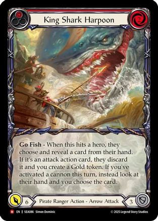 King Shark Harpoon (Extended Art) (SEA086) Rainbow Foil - High Seas