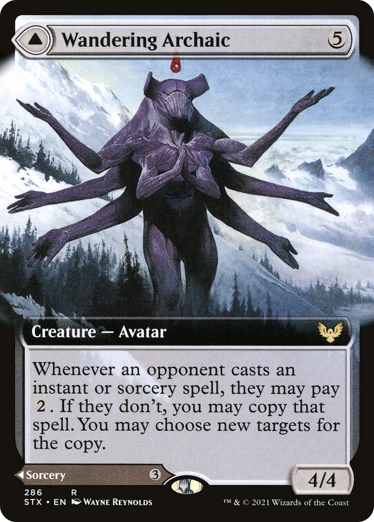 Wandering Archaic (Extended Art) (286) - Strixhaven: School of Mages