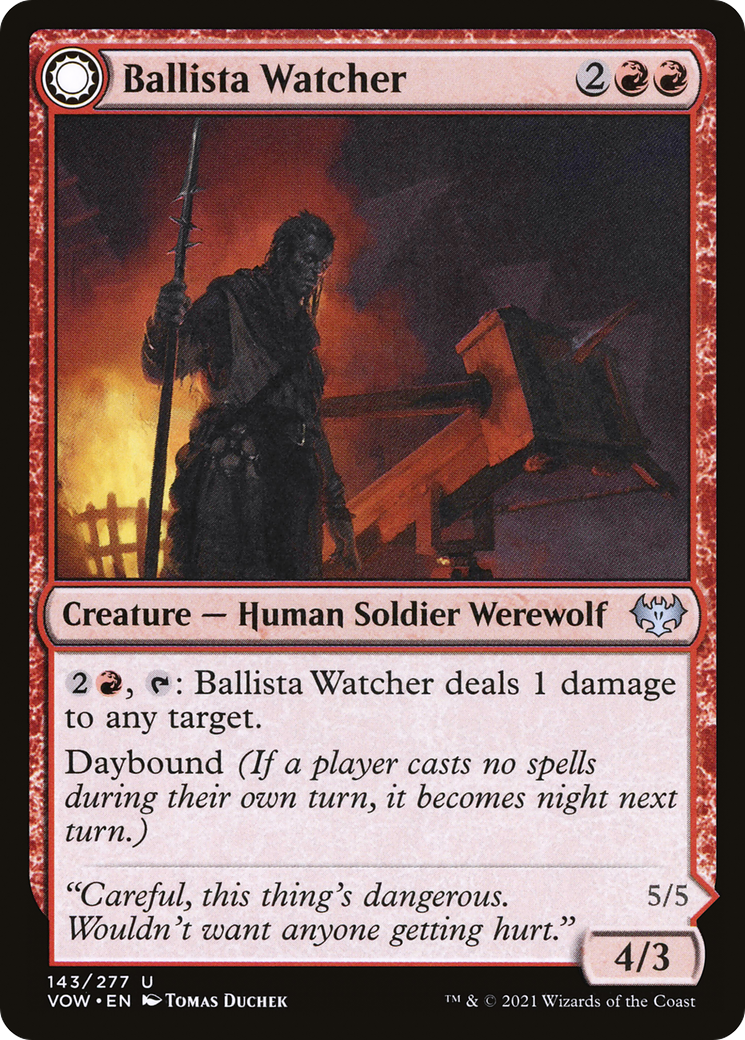 Ballista Watcher // Ballista Wielder (143) Foil - Innistrad: Crimson Vow