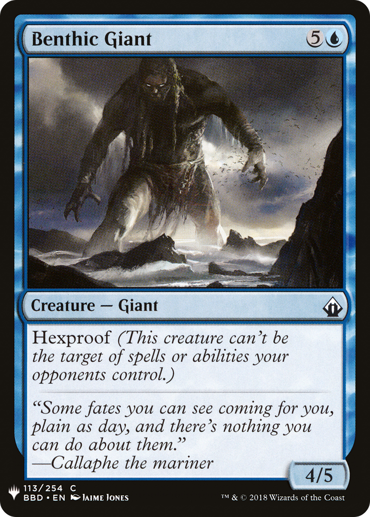Benthic Giant (BBD-113) - The List