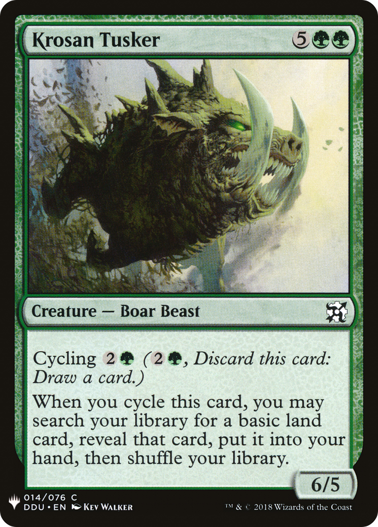 Krosan Tusker (DDU-14) - The List